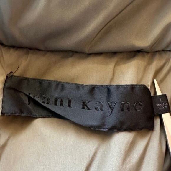 Jenni Kayne Long Down Puffer Jacket in Sage Green Size L - Picture 10 of 12